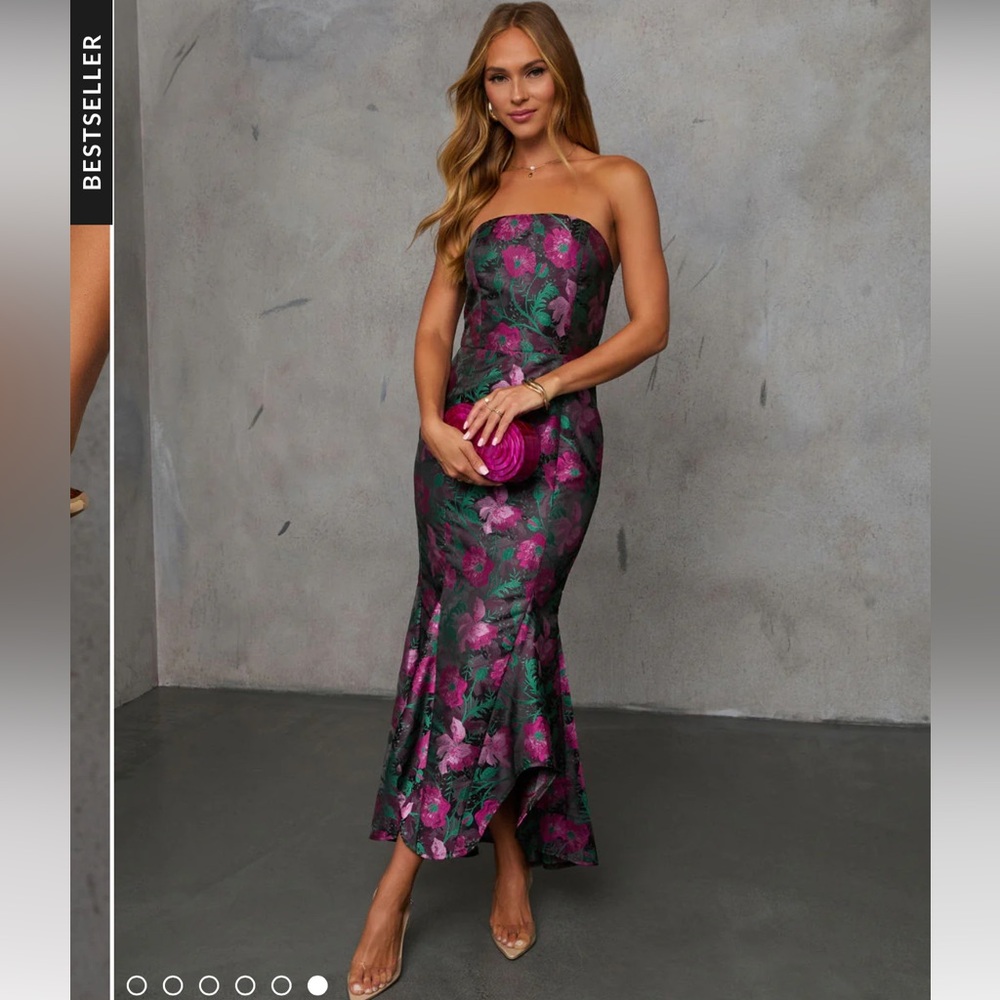 Floral Mermaid Maxi Dresss